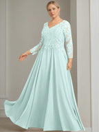 V Neck Dress With Three Quarter Sleeves Sequins Plus Size Mother Of The Bride