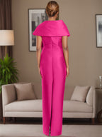 Satin Floor Length Sleeveless Mother Of The Bride Dress With Asymmetrical Bow
