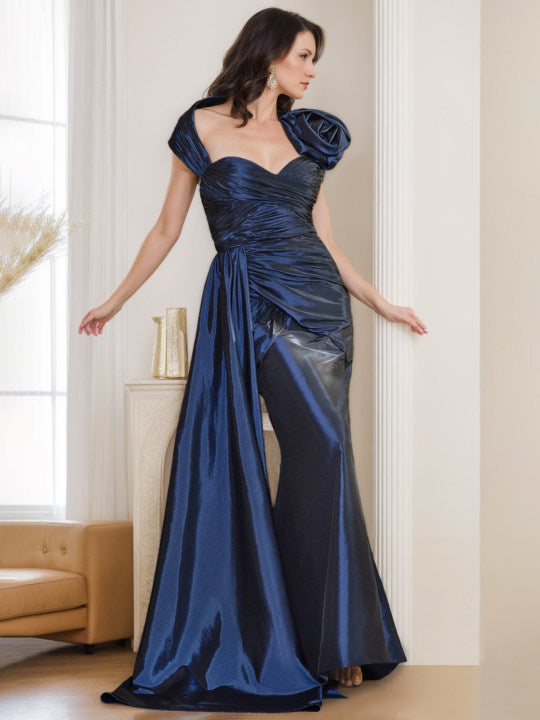 Sweetheart Sleeveless Floor Length Mother Of The Bride Dress With Bowknot