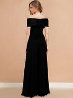 Elegant Mother Of The Bride Jumpsuit In Crinkle Chiffon Strapless Floor Length