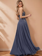 Halter Sleeveless Floor Length A Line Mother Of The Bride Dress Sequins