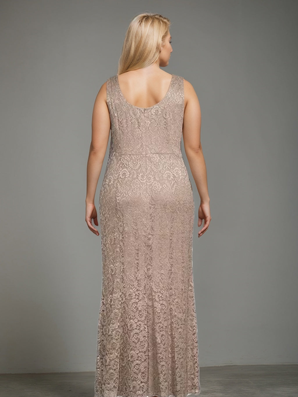 Plus Size Mother Of The Bride Dress Set With Jacket Square Neck Floor Length