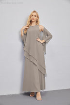 Abito da Sposa Madre con Cardigan Leggero Aperto Davanti Abito da Cerimonia Elegante 28081