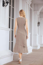 Vestido de fiesta formal de dos piezas en línea A para madre de la novia Numbersea 28072
