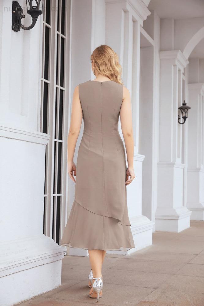Vestido de fiesta formal de dos piezas en línea A para madre de la novia Numbersea 28072