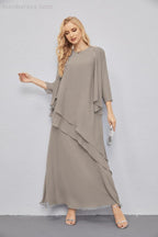 Abito da Sposa Madre con Cardigan Leggero Aperto Davanti Abito da Cerimonia Elegante 28081