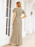 Numbersea Abiti da Damigella d'Onore con Volant, a Sirena, Formali, per Violino, da Sera, per Festa e Ballo di Fine Anno 28042