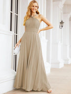Crisscross Halter Bridesmaid Dresses for Party Wedding Evening Prom Maxi Ball Gowns 28053