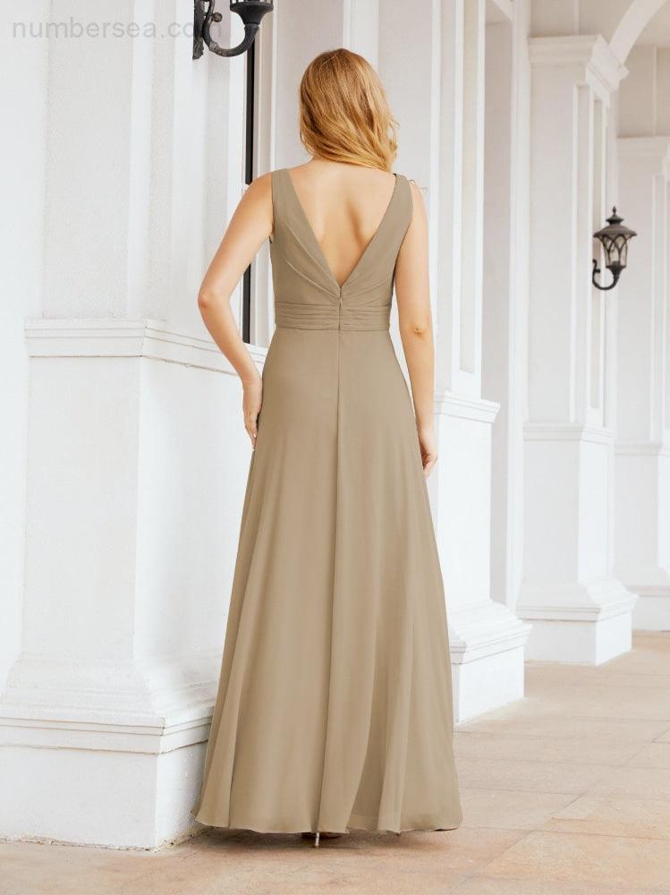 Bridesmaid Dresses for Wedding Ruffles Long Formal Prom Gowns 28039