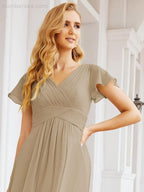 Vestidos de Baile Formais Numbersea para Mãe da Noiva com Mangas de Renda Vestido de Dama de Honra 28047