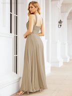 Crisscross Halter Bridesmaid Dresses for Party Wedding Evening Prom Maxi Ball Gowns 28053