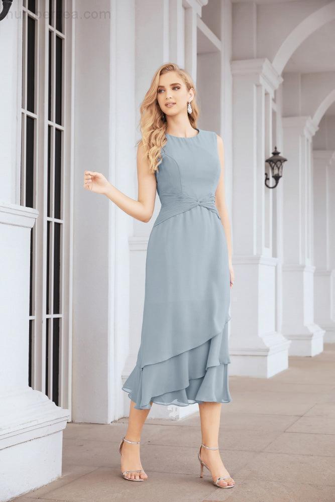 Vestido de fiesta formal de dos piezas en línea A para madre de la novia Numbersea 28072