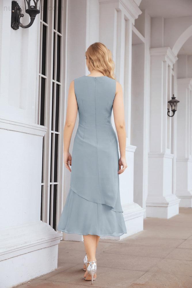 Vestido de fiesta formal de dos piezas en línea A para madre de la novia Numbersea 28072