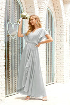 Mother of The Bride Dresses Plus Size V-Neck Floor Length Formal Prom Dress for Wedding Guest 28020