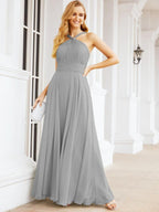 Crisscross Halter Bridesmaid Dresses for Party Wedding Evening Prom Maxi Ball Gowns 28053
