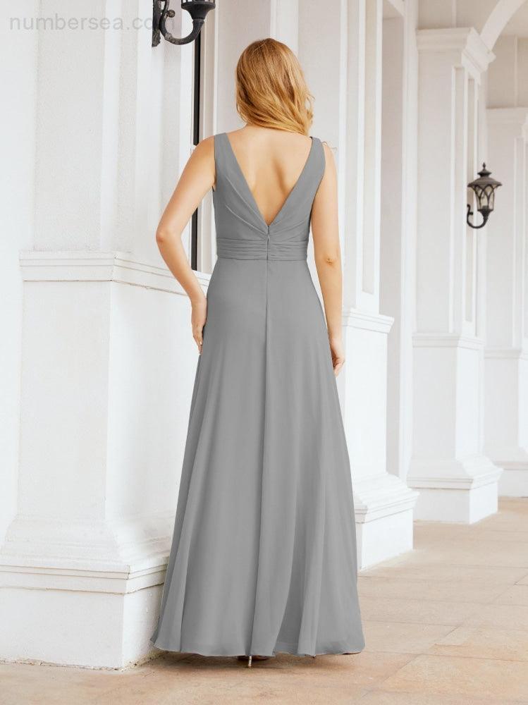 Bridesmaid Dresses for Wedding Ruffles Long Formal Prom Gowns 28039