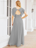 Bridesmaid Dresses Cape Formal Prom Dress Open Back Gowns for Mother of The Bride 28058