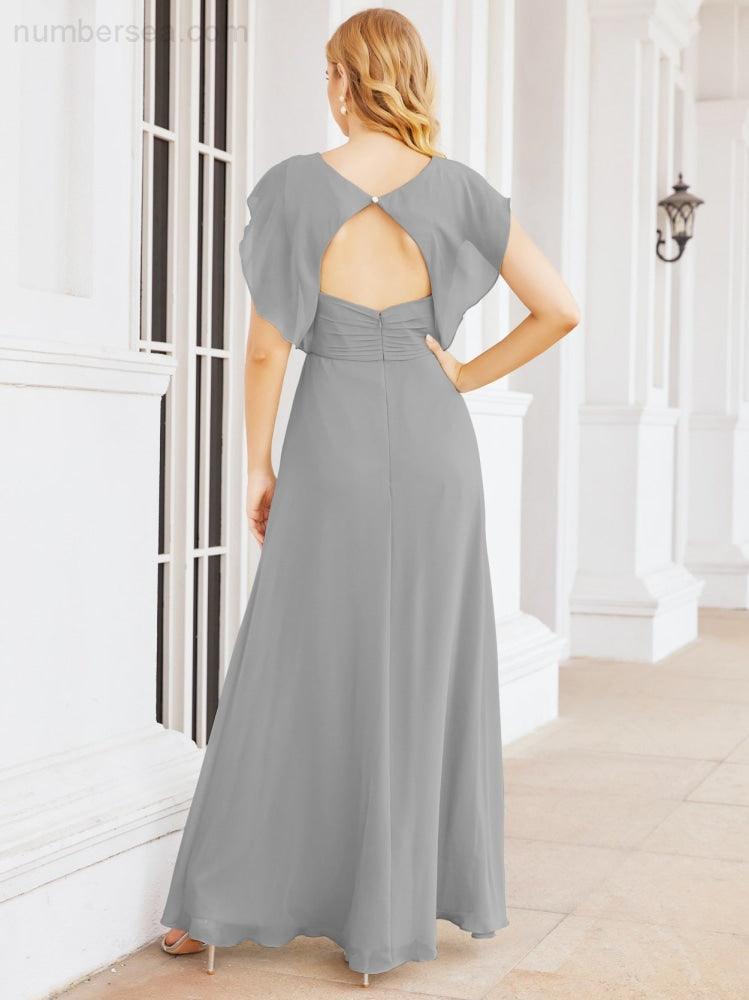 Bridesmaid Dresses Cape Formal Prom Dress Open Back Gowns for Mother of The Bride 28058