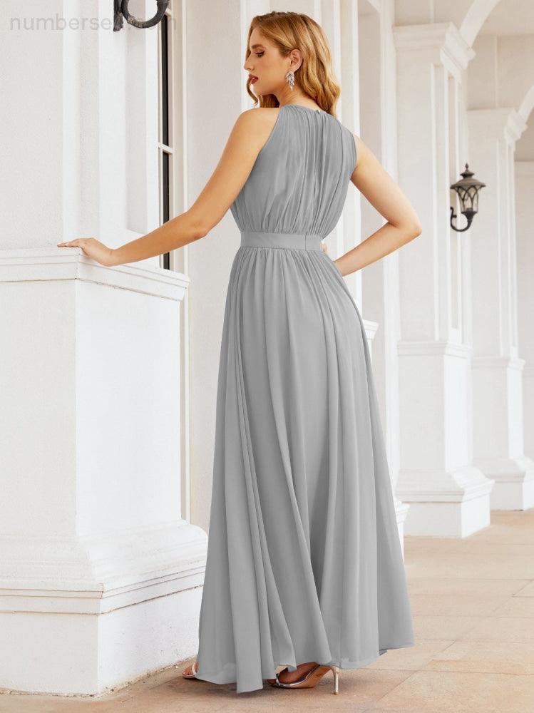 Vestido de Dama de Honra Numbersea com Alças, Cintura Império, Vestido Formal de Noite para Mãe da Noiva 28030
