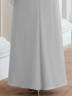 Numbersea Festliches Abendkleid Lang Mutter der Braut Kleid mit Rüschencape 28026
