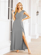 Bridesmaid Dresses Cape Formal Prom Dress Open Back Gowns for Mother of The Bride 28058