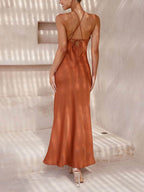 Robe longue sans manches et sans dos