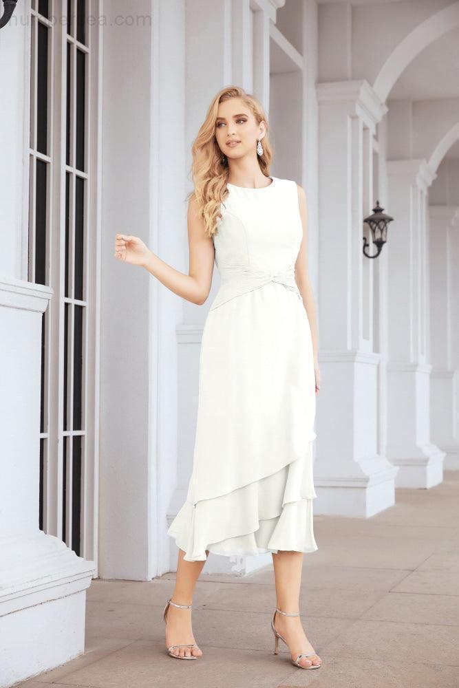 Vestido de fiesta formal de dos piezas en línea A para madre de la novia Numbersea 28072