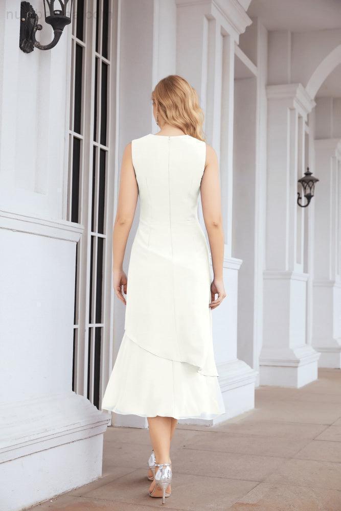 Vestido de fiesta formal de dos piezas en línea A para madre de la novia Numbersea 28072