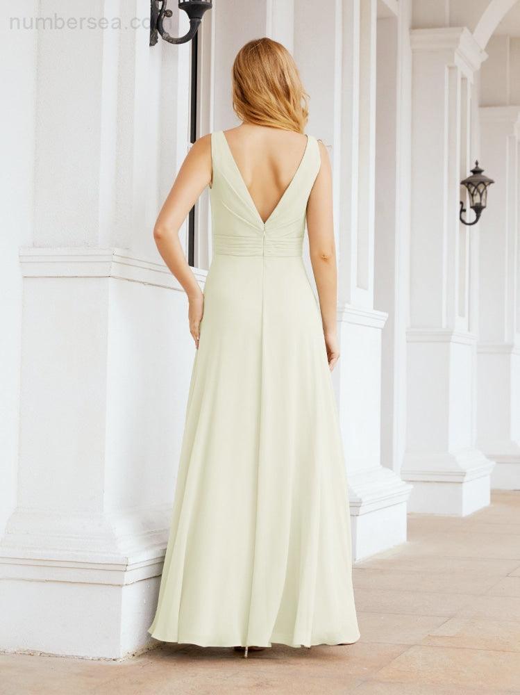Bridesmaid Dresses for Wedding Ruffles Long Formal Prom Gowns 28039