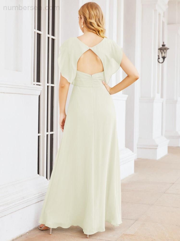 Bridesmaid Dresses Cape Formal Prom Dress Open Back Gowns for Mother of The Bride 28058
