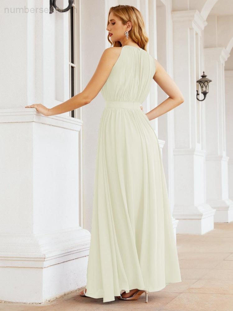 Vestido de Dama de Honra Numbersea com Alças, Cintura Império, Vestido Formal de Noite para Mãe da Noiva 28030
