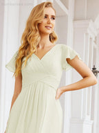 Vestidos de Baile Formais Numbersea para Mãe da Noiva com Mangas de Renda Vestido de Dama de Honra 28047