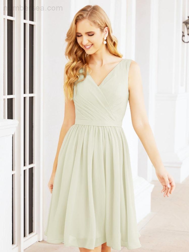 Homecoming Dresses Knee Length Skirt V Back 28062