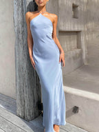 Robe longue sans manches et sans dos
