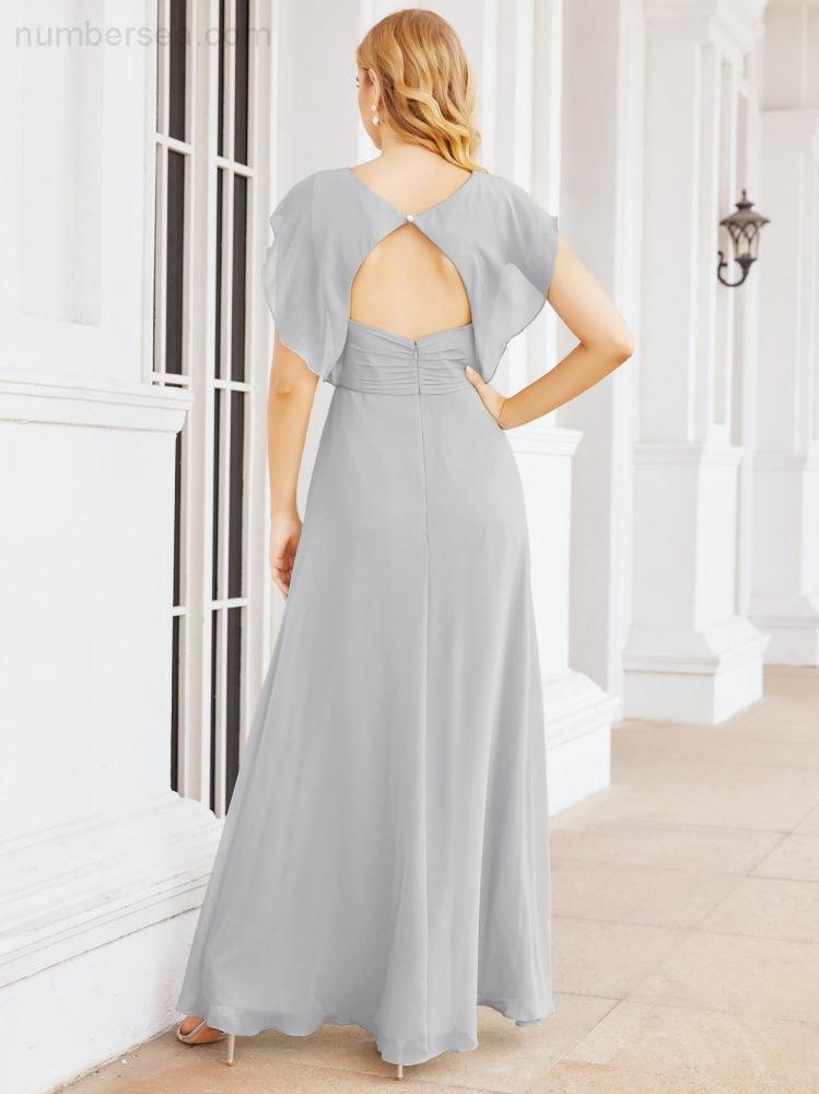 Bridesmaid Dresses Cape Formal Prom Dress Open Back Gowns for Mother of The Bride 28058