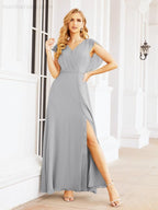 Bridesmaid Dresses Cape Formal Prom Dress Open Back Gowns for Mother of The Bride 28058