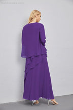 Abito da Sposa Madre con Cardigan Leggero Aperto Davanti Abito da Cerimonia Elegante 28081