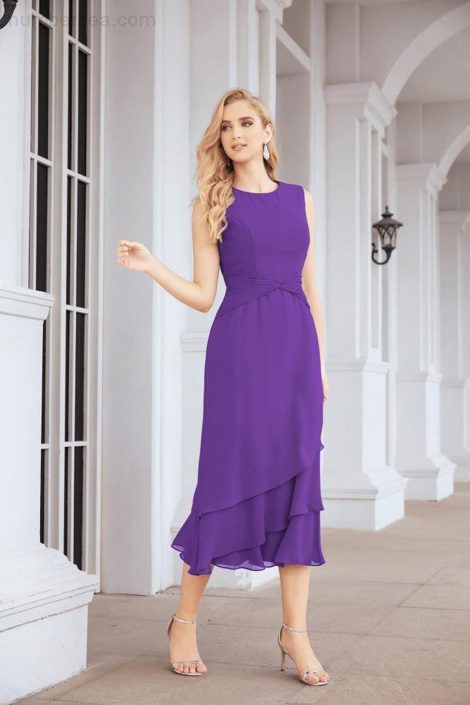 Vestido de fiesta formal de dos piezas en línea A para madre de la novia Numbersea 28072