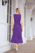 Vestido de fiesta formal de dos piezas en línea A para madre de la novia Numbersea 28072