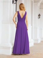 Bridesmaid Dresses for Wedding Ruffles Long Formal Prom Gowns 28039