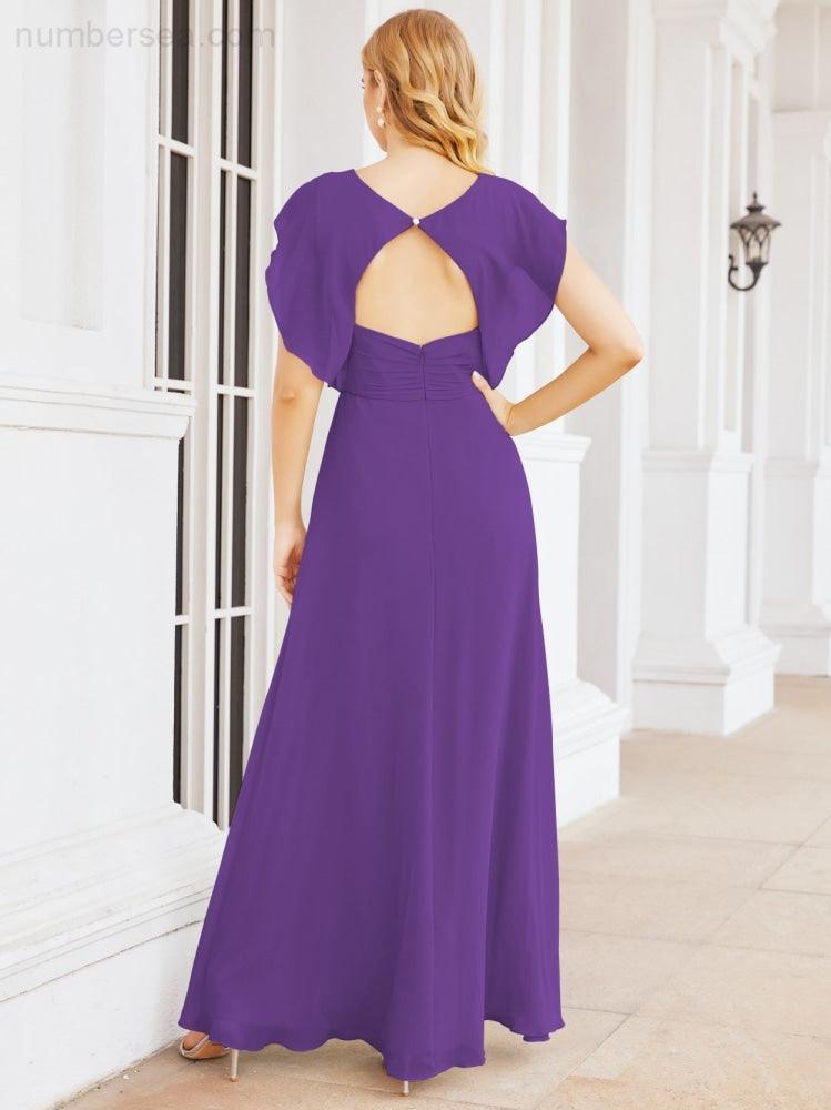 Bridesmaid Dresses Cape Formal Prom Dress Open Back Gowns for Mother of The Bride 28058