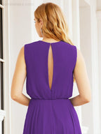 Sleeveless Long Bridesmaid Dress A line Formal Evening Prom Gown 28025