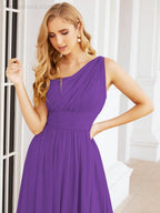 One Shoulder Bridesmaid Dresses Long Maxi Formal Evening Party Prom Gowns 28061