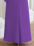 Numbersea Festliches Abendkleid Lang Mutter der Braut Kleid mit Rüschencape 28026