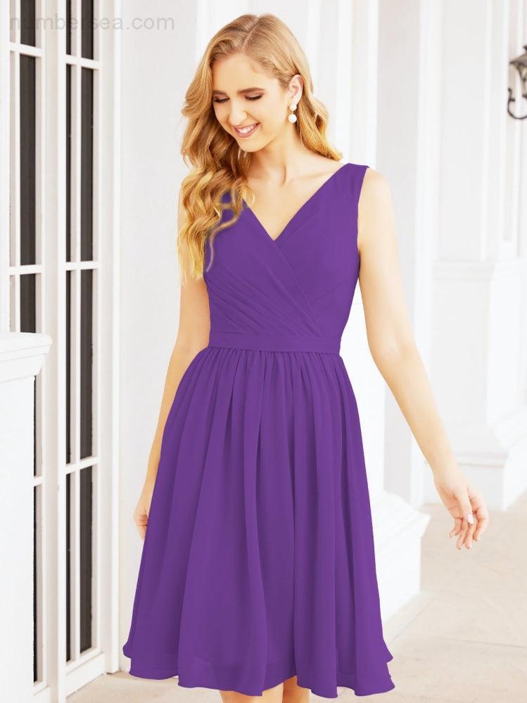 Homecoming Dresses Knee Length Skirt V Back 28062