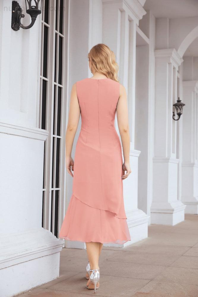 Vestido de fiesta formal de dos piezas en línea A para madre de la novia Numbersea 28072