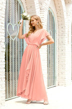 Mother of The Bride Dresses Plus Size V-Neck Floor Length Formal Prom Dress for Wedding Guest 28020