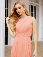 Bridesmaid Dresses for Wedding Ruffles Long Formal Prom Gowns 28039
