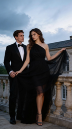 One Shoulder Tulle Black Sexy Evening Dress Prom Dress Y7652 by simplepromdress