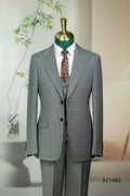 Diberon Men Three-Piece Slim Fit Wedding Suit Groom Groomsman